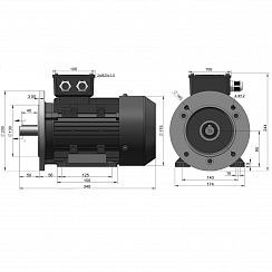 Электродвигатель ESQ PR 90 L2 GST-Б1-S12-IE2 3/3000 IM2081