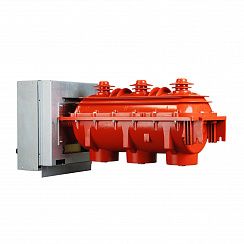 Элегазовый выключатель нагрузки 3х поз ESQ FLNR36-12D/630-20-MOA-KFP FP0-PE (12кВ, 630А, 20кА, держ. пред., руч. упр-ние MOA, кожух с лиц. пан. с держ. предохр. и зазем. KFP FP0, компл. ниж.заземл.)