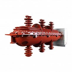 Элегазовый выключатель нагрузки ESQ FLN36-40,5D/630-20-MOA-EL (40,5кВ, 630А, 20кА, руч. управ., кожух, рукоятка для руч. упр. HS, датчик давления элегаза GPM, с индикацией напряжения)