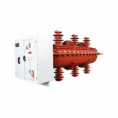 Элегазовый выключатель нагрузки ESQ FLN36-40,5D/630-20-MOA-EL (40,5кВ, 630А, 20кА, руч. управ., кожух, рукоятка для руч. упр. HS, датчик давления элегаза GPM, с индикацией напряжения)